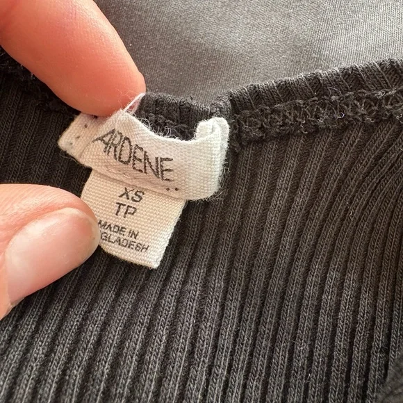 Ardene Black Ribbed Tank Top - Picture 2 of 2